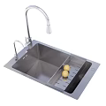 Vegetable basin sink large single tank 3d model