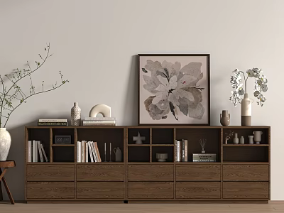 Quiet Antique Low Bookcase 3d model