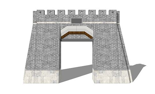 Chinese City Gate City Gate City Wall Entrance Gate 3d model