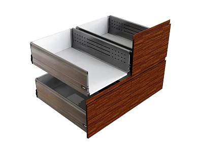 Stylish Wooden Bookcase With Functional Drawers And Natural Wood Panel Design 3d model