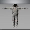 Full White Astronaut Space Suit With Helmet Backpack And Design Details