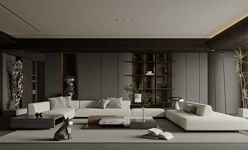 modern living room 3d model