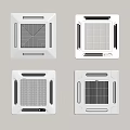 Modern ceiling type central air conditioning combination 3d model