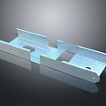 Industrial Mechanical Metal Structural Part With Mounting Holes And Reflective Surface