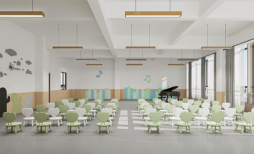 Modern Kindergarten Classroom 3d model