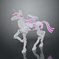 Unique Mechanical Unicorn Shaped Decorative Furniture Piece With Pink Accents