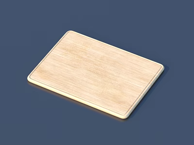Natural Wooden Cutting Board for Kitchen Food Preparation with Smooth Surface 3d model
