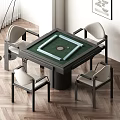 Mahjong Table Combination Chess and Card Room Mahjong Room 3d model
