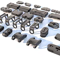 Hard surface mechanical parts combination of mechanical parts 3d model