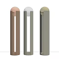 Modern Cylindrical Floor Lamps in Various Colors with Dome Shades and Metallic Finish