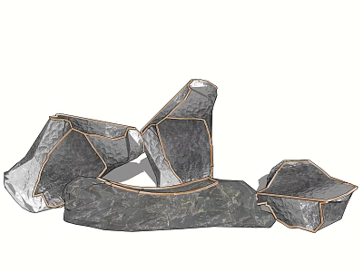 Modern Stone Landscape Stone Luminous Stone 3d model Modern Stone Landscape Stone Luminous Stone 3d model