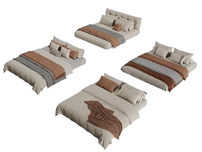 21 Modern Mattress Bedding Quilt Bedding 3d model