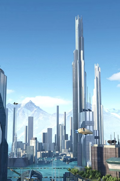 Future City Science Fiction City High-rise Building Future Architecture High-tech City Big City 3d model