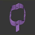 Abstract Purple Curved Perforated Art Installation With Unique Modern Structure Design