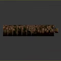 Camouflage Cylinder With Brown Green Beige Pattern Design And Metallic Ends