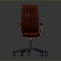 Modern Red Quilted Office Chair With Metal Arms And Wheeled Base
