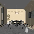 Modern Hotel Mahjong Room Interior With Comfortable Chairs Mahjong Tables And Decorative Paintings