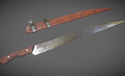 Knife scabbard 3d model