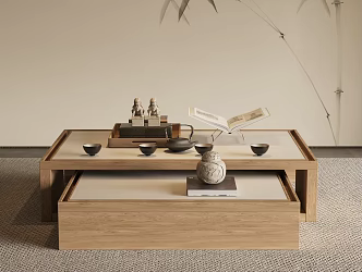 New Chinese Song Style Coffee Table 3d model