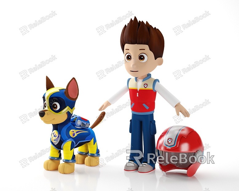 Wang Wang Team Led Archie Cartoon Characters Cartoon Wang Wang Team Great Merit model