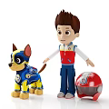 PAW Patrol Main Character Ryder And Armored Pup With Helmet