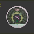 Nest Smart Thermostat Displaying Cool Mode At 75 Degrees For Home Temperature Control
