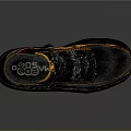 High Top Sneakers Yellow And Black Colorful Design With Detailed Patterns For Daily Wear