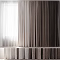Light Filtering And Opaque Curtains In Gradient Colors 3d model