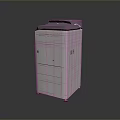 Modern White Multifunction Office Printer Featuring Control Panel And Multiple Drawers