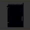 Black Kitchen Gas Stove Oven Combination Appliance With Four Burners And Modern Design