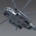 US Marines Military Helicopter Featuring Detailed Rotor Blades And Gray Fuselage Design