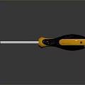 Household Screwdriver With Black And Orange Ergonomic Handle And Chrome Shank