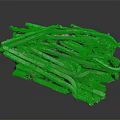 Rusty Metal Fence Debris With Green Rust And Pink Substances