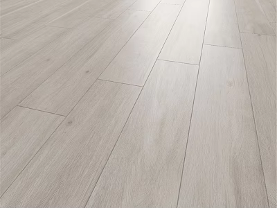 Light Toned Wooden Floor With Natural Wood Grain And Smooth Planks 3d model