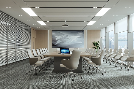 Meeting Room Meeting Table and Chair Office Chair 3d model