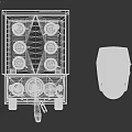 White La Marzocco Espresso Machine And Coffee Grinder Kitchen Appliances With Coffee Cups