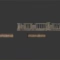 Architectural Great Wall Model With Winding Structure And Stone Watchtowers