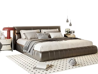 Modern Double Bed 3d model