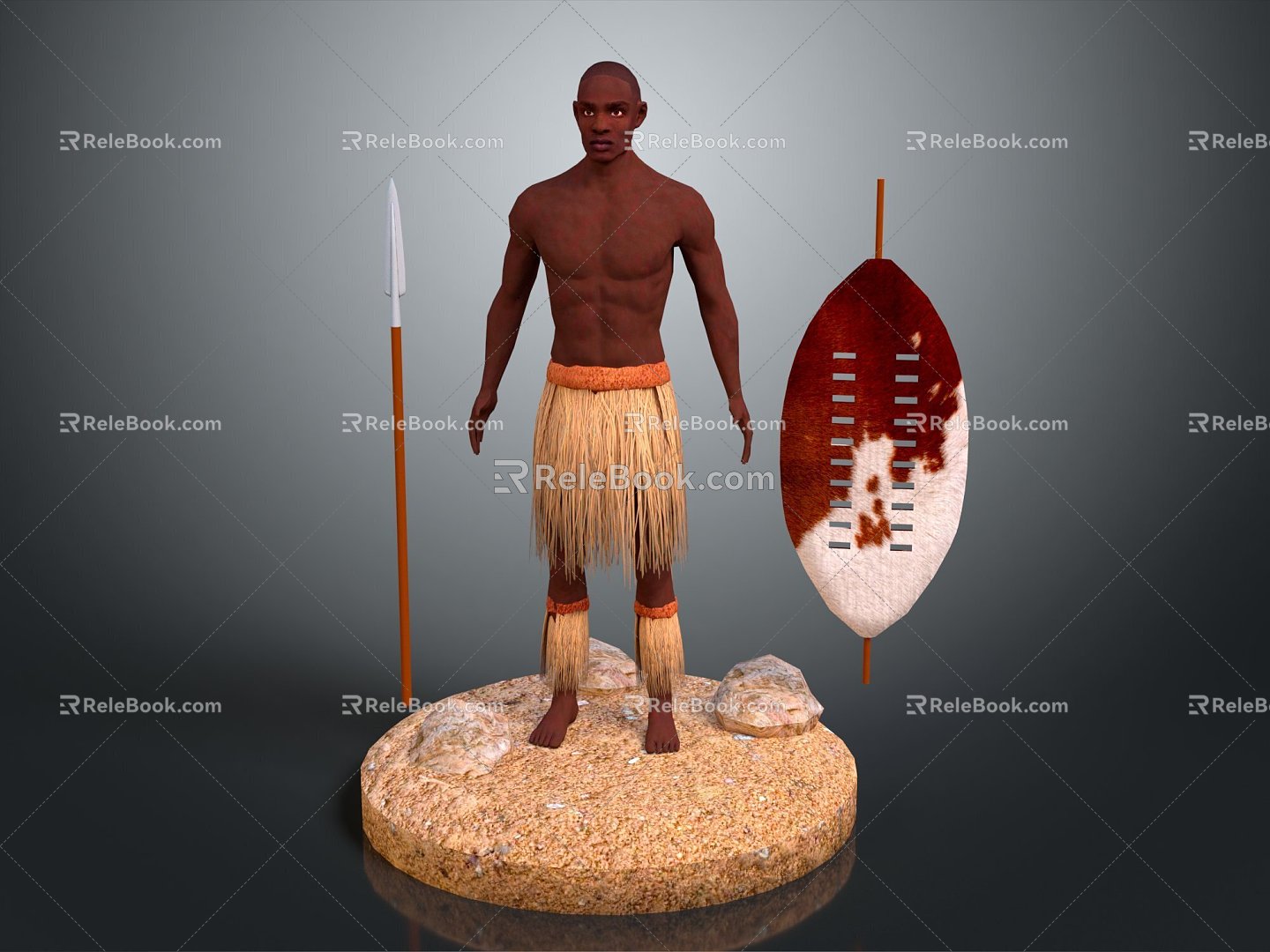 Modern Game Character Indian Tribal Soldier Tribal Woman Tribal Warrior model