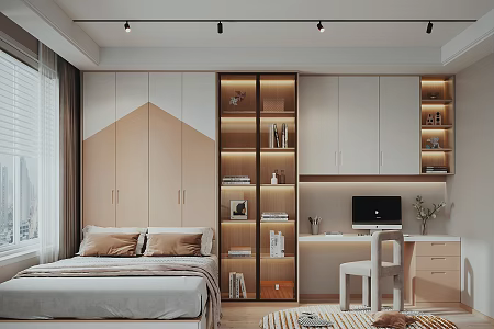Modern Tatami Bedroom 3d model
