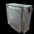 White Metal Utility Box With Graffiti Locks And 205 FR Numbering