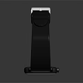 Modern Smartwatch With Black Strap Square Dial And Colorful Icons Displaying Time And Date