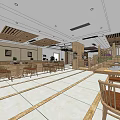 Modern Beauty Hair Salon Interior With Wooden Decor Chandelier Reception Area And Sofa