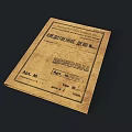 Vintage Paper Document With Russian Text And Table Content As Daily Living Item