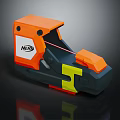 NERF Orange And Black Commercial Equipment With Yellow Accents And Blaster Design