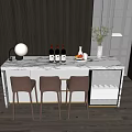 Modern Bar Chair Combination Bar Chair Combination 3d model