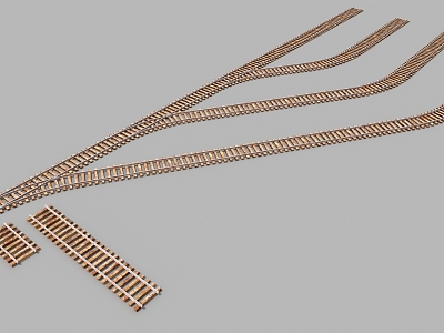 Train Road Railway Industrial Equipment 3d model