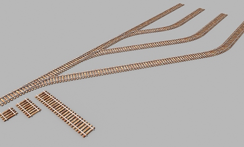 Train Road Railway Industrial Equipment 3d model