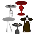 Modern Side Table Combination Metal Side Table Round Side Table Corner Table Marble Side Table Coffee Table 3d model