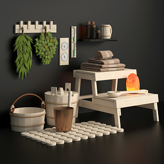 Sauna Supplies 3d model